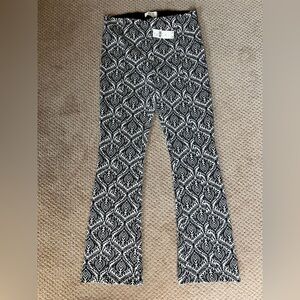 NWT Anthropologie ( Maeve ) Black and White knit Flare Pants